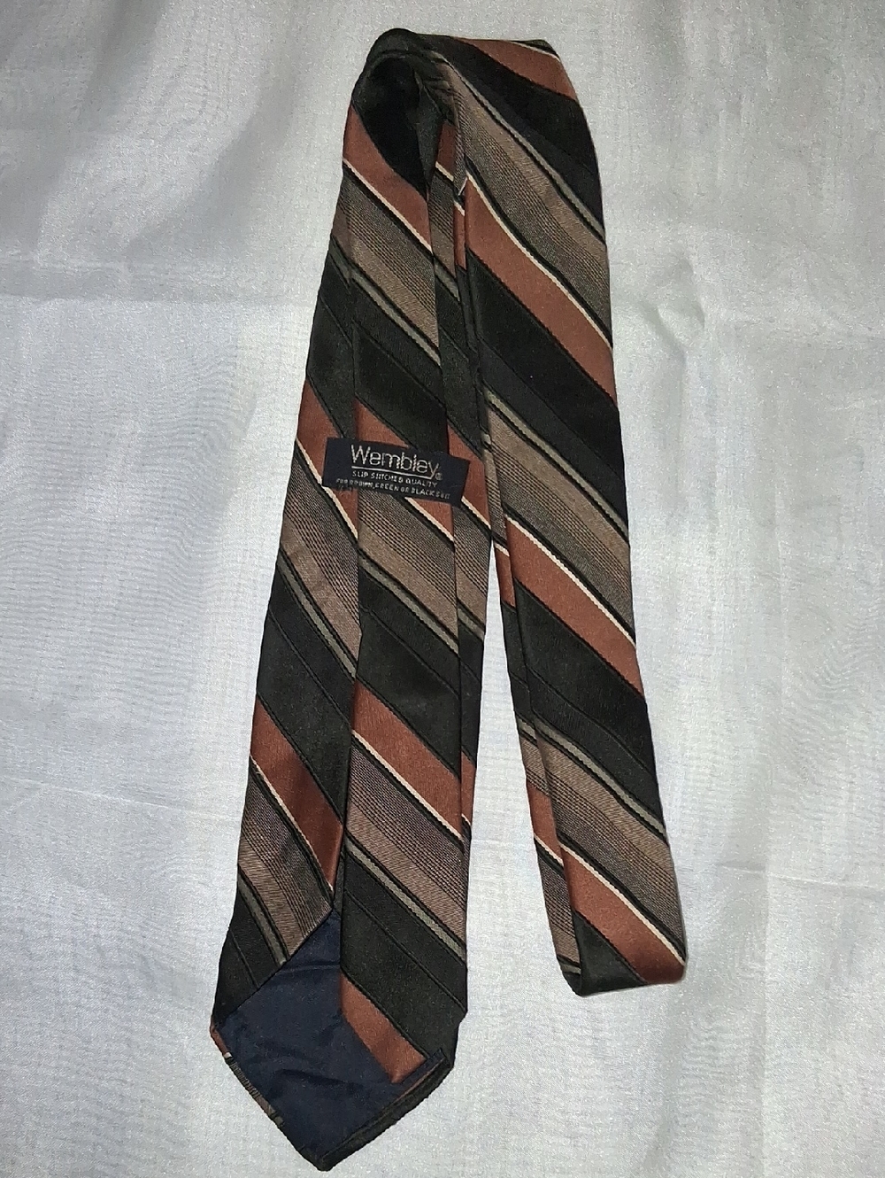 Wembley Brown and Black Striped Men's Tie